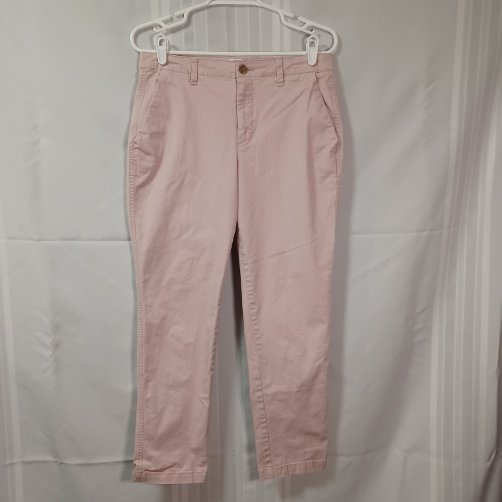 Gap Chino Pants Womens 6 Pink Girlfriend Chino 232528-06 Cotton Stretch Cropped